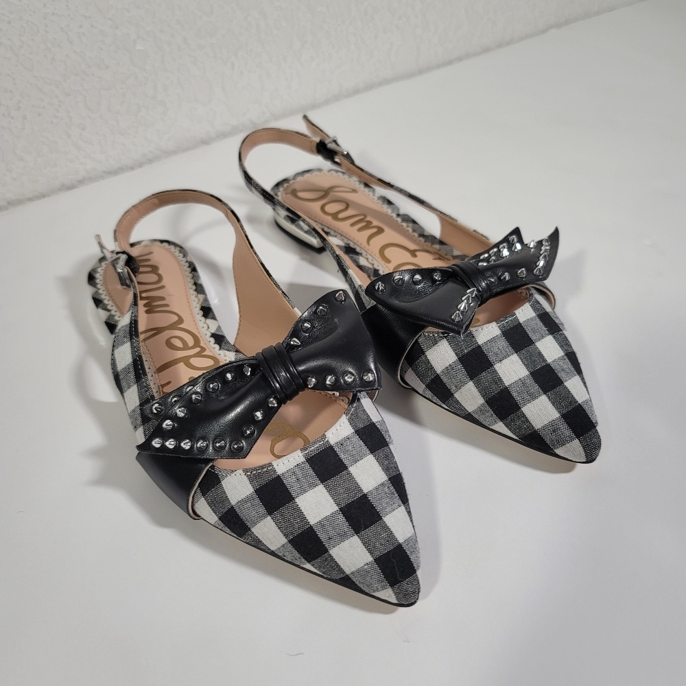 NWOT Sam Edelman studded bow slingback flats